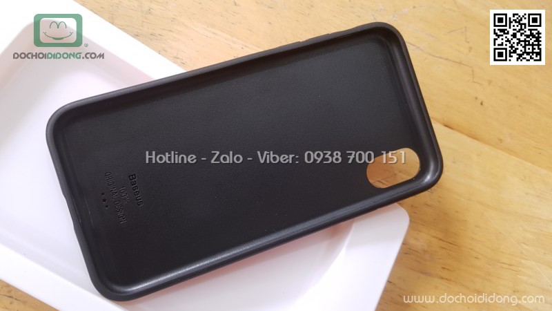 Ốp lưng iPhone X Baseus lưng vải nhét card