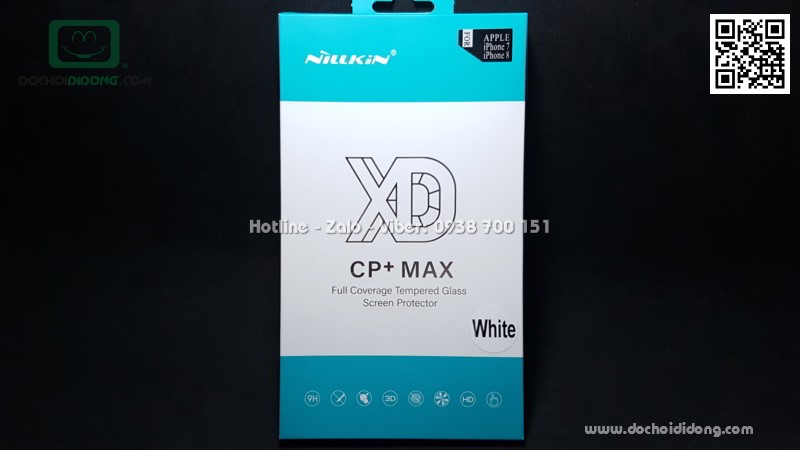 Miếng dán cường lực full màn hình iPhone 7 8 Nillkin XD CP Max 9H