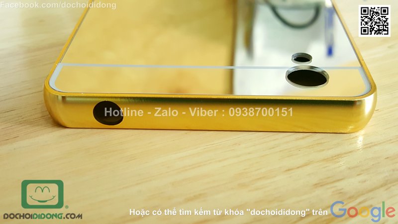 Ốp lưng Vivo Y51 viền nhôm lưng tráng gương