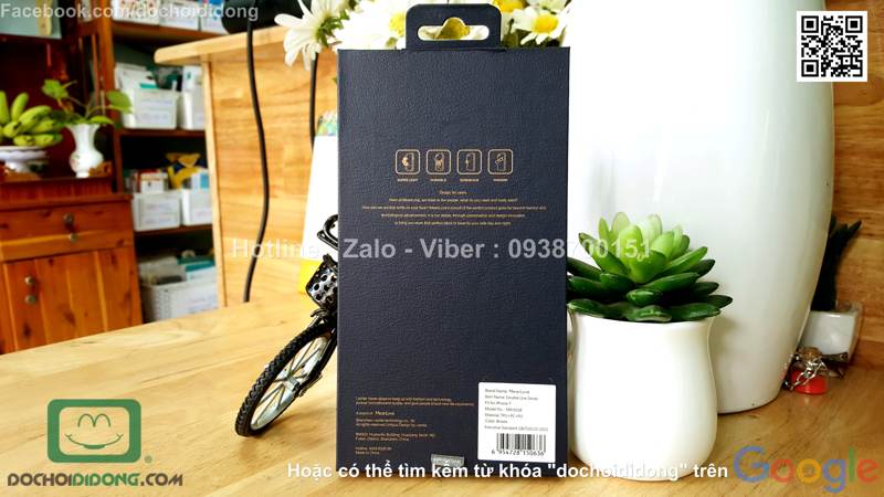 Ốp lưng iPhone 7 Mean Love lưng da chống sốc