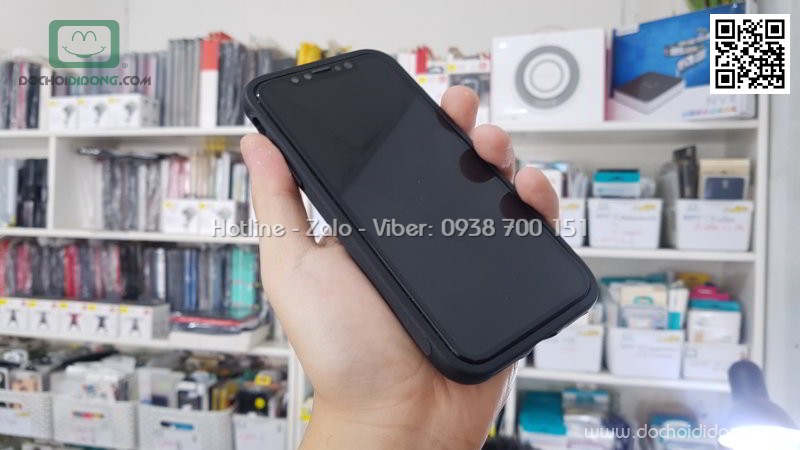 Ốp lưng iPhone X Baseus Bumper viền gân 3 lớp