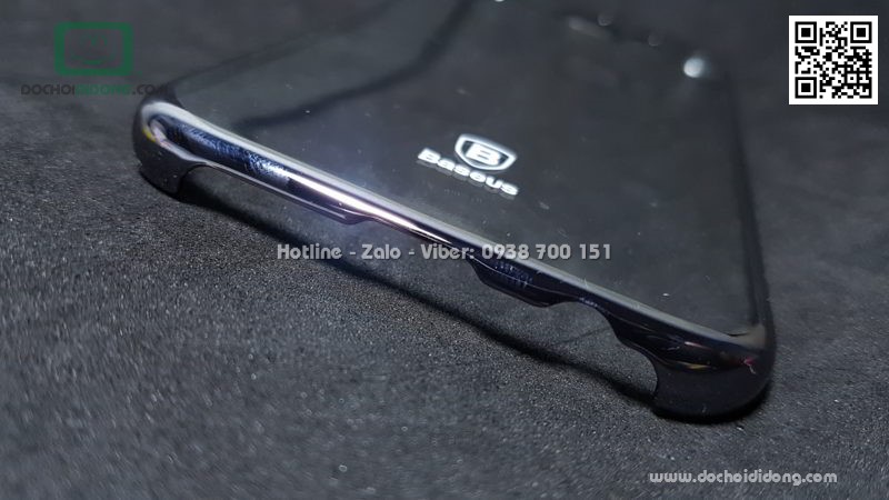Ốp lưng Samsung Galaxy S7 Edge Baseus Glitter trong suốt viền màu