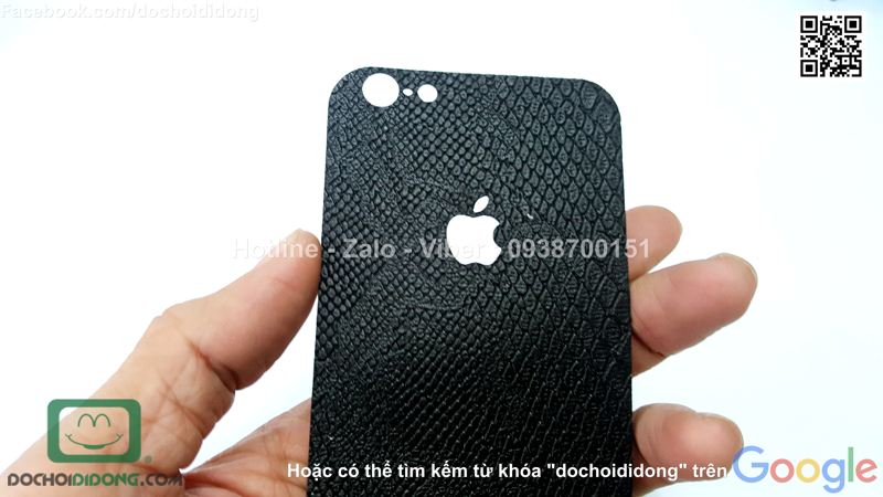 Miếng dán da mặt sau iPhone 6 6s iSen