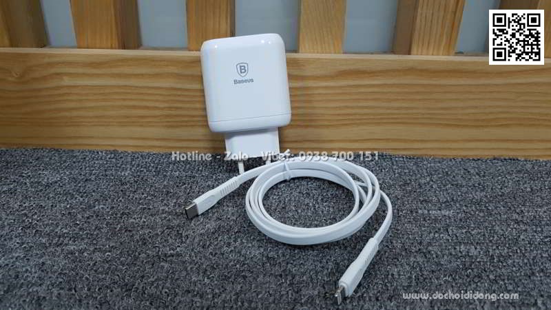 Bộ cáp sạc nhanh iPhone Macbook Baseus Type C PD 3.0 32W