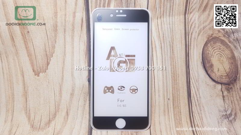 Miếng dán cường lực iPhone 6 6S full màn hình nhám chống vân tay