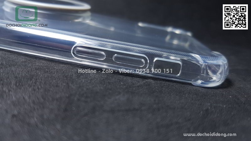 Ốp lưng iPhone XS Max Totu trong suốt có Pop Socket gương soi