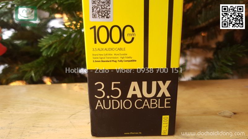 Cáp âm thanh Remax RL-L100 AUX Jack 3.5 2 đầu
