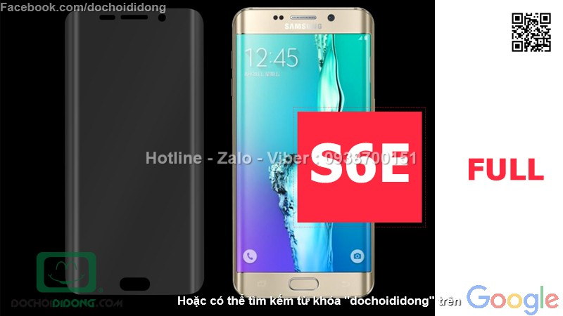 Miếng dán màn hình Samsung Galaxy S6 Edge Indeed full loại mềm