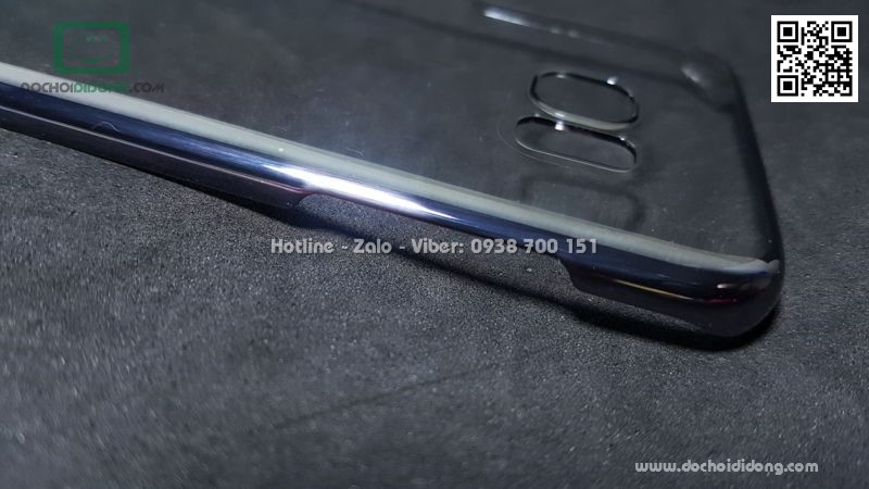 Ốp lưng Samsung Galaxy S7 Edge Baseus Glitter trong suốt viền màu