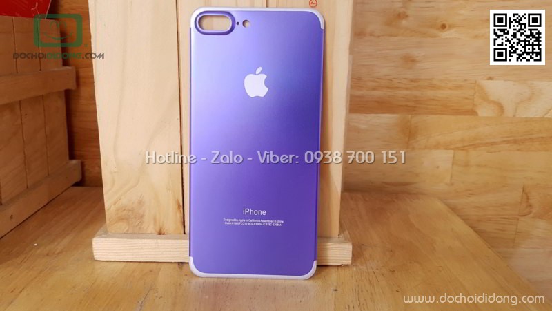 Miếng dán cường lực iPhone 7 8 Plus full màn hình nhôm xước kèm dán sau