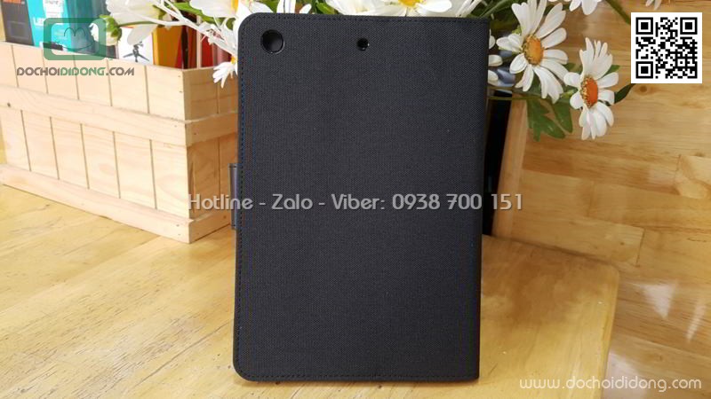 Bao da iPad Mini 1 2 3 Mercury Canvas Diary vân vải nhét card