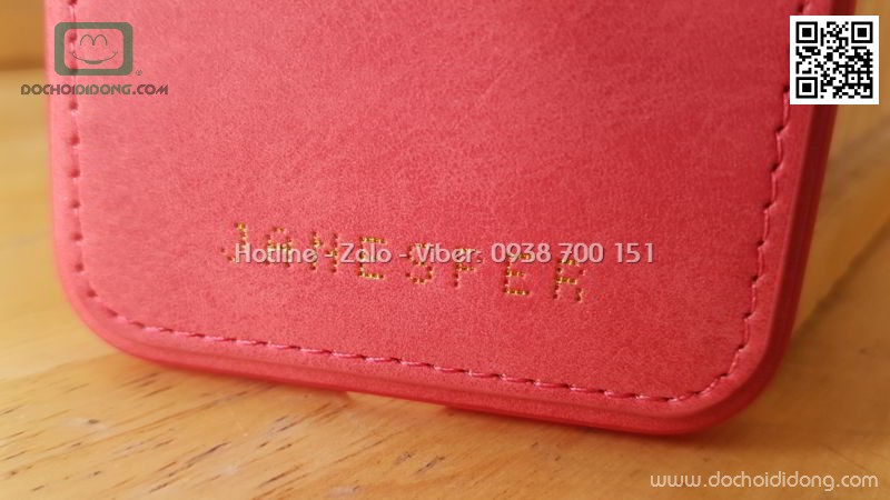 Ốp lưng iPhone X Janesper Hugo lưng vải nhét card