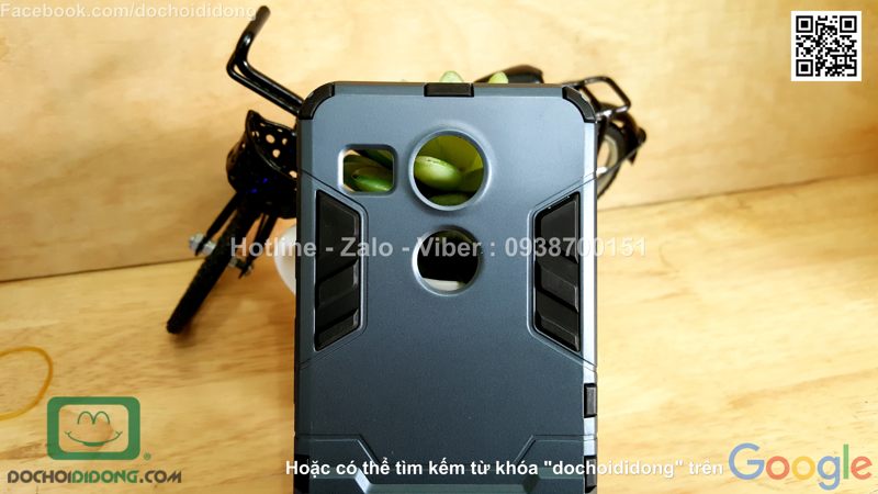 Ốp lưng Nexus 5x Iron Man chống sốc có chống lưng