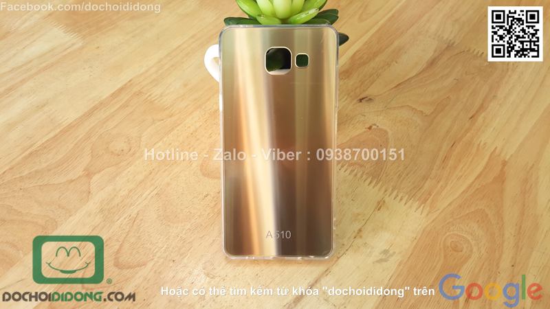 Ốp lưng Samsung Galaxy A5 2016 loại dẻo lưng vàng óng ánh