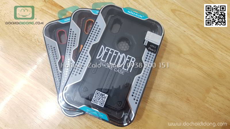 Ốp lưng iPhone X Nillkin Defender siêu chống sốc