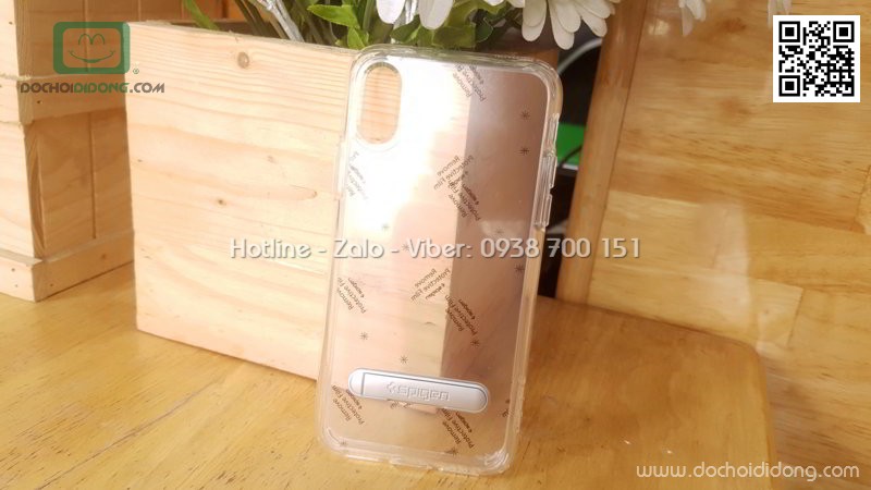 Ốp lưng iPhone X XS Spigen Ultra Hybrid có chống lưng