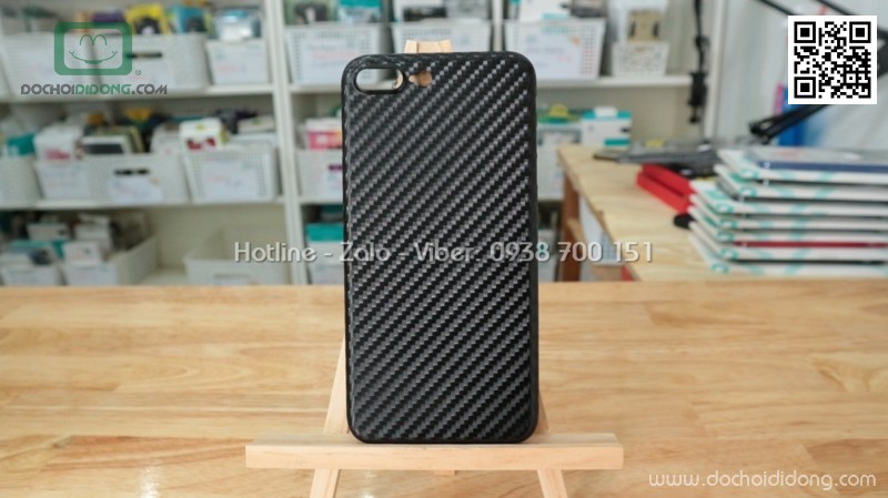 Ốp lưng iPhone 8 Plus iCan carbon siêu mỏng