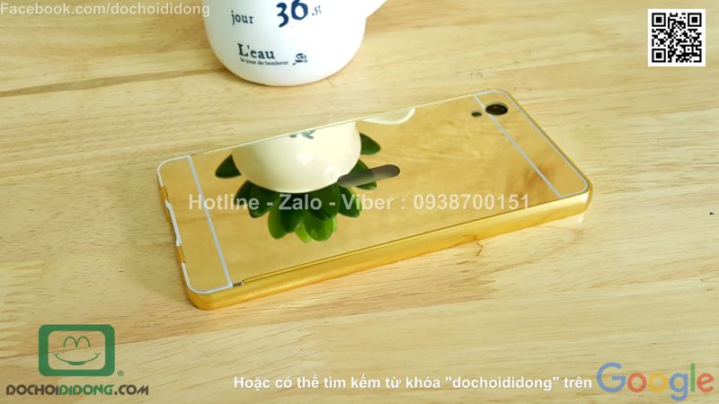 Ốp lưng Vivo Y51 viền nhôm lưng tráng gương