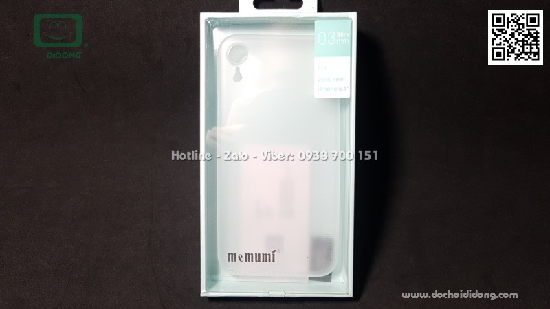 Ốp lưng iPhone XR Memumi siêu mỏng 0.3mm