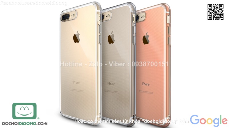 Ốp lưng iPhone 8 Plus Ringke dẻo trong siêu mỏng