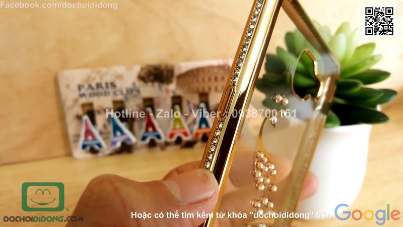 Ốp lưng Samsung Galaxy A5 2016 đính đá hình con công