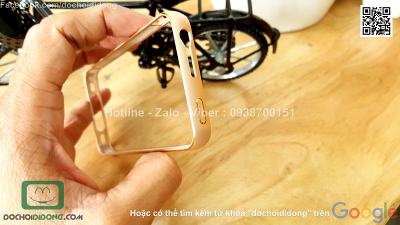 Ốp viền iPhone 4 4s nhôm phay chốt gài