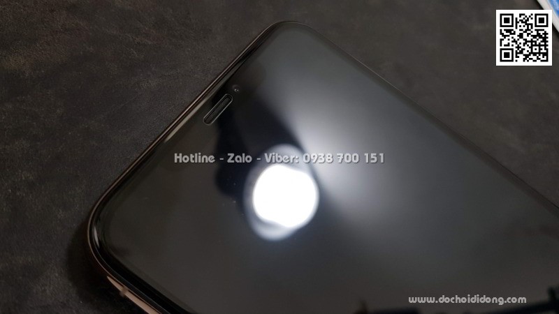 Miếng dán cường lực full màn hình iPhone XS Max Spigen 2.5D dùng cho ốp chống sốc