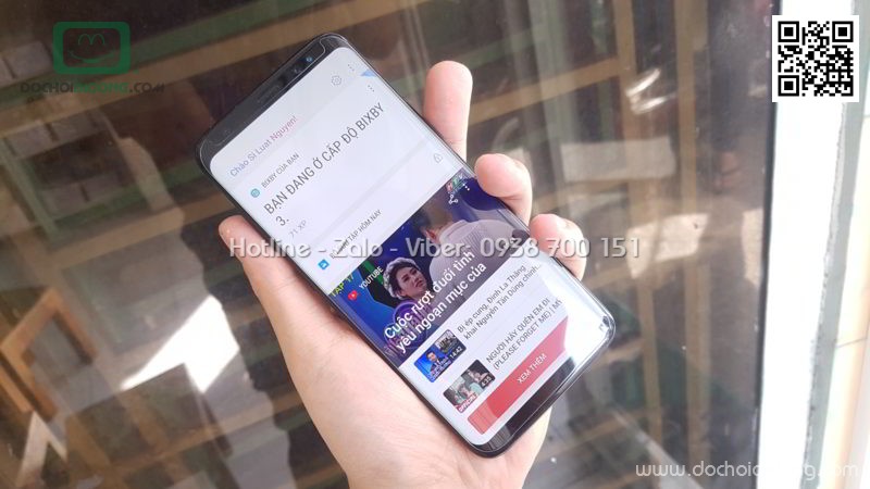 Miếng dán cường lực Samsung S8 Zacase trong suốt keo UV cao cấp
