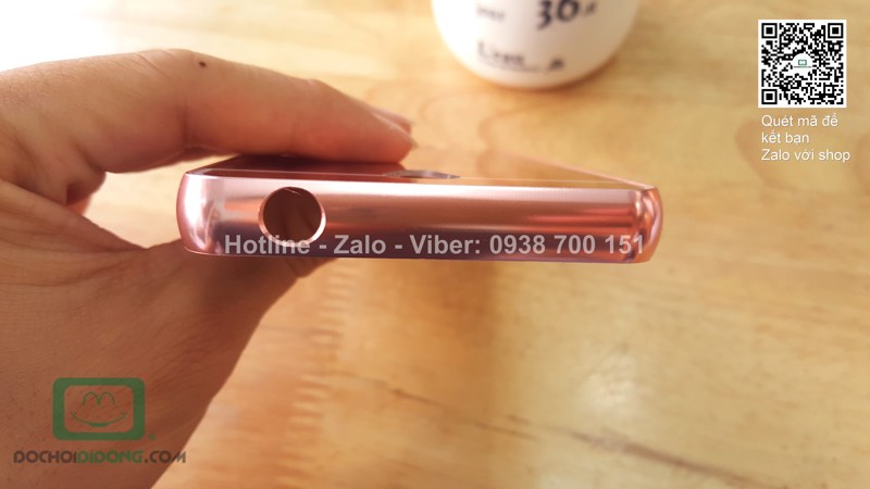 Ốp lưng OPPO Joy 3 viền nhôm lưng tráng gương