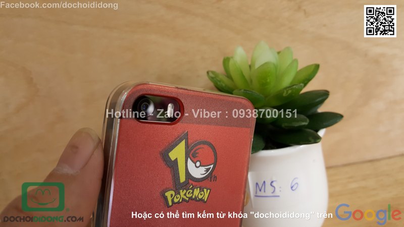 Ốp lưng iPhone 5 5s SE Pokemon Go dẻo viền trong