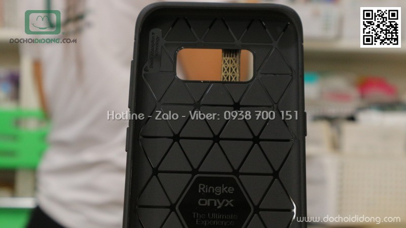 Ốp lưng Samsung Galaxy S8 Ringke Onyx vân kim loại