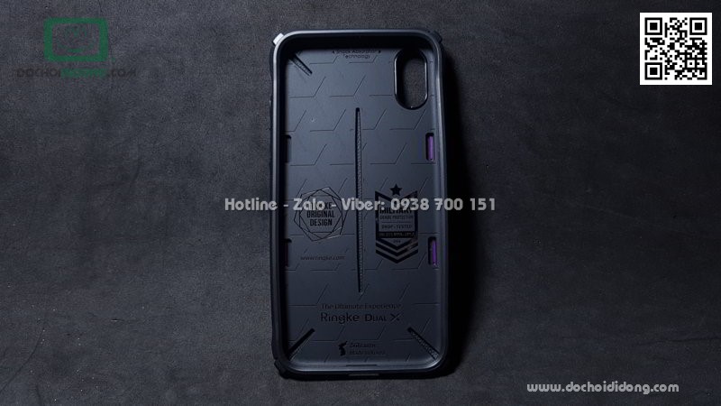 Ốp lưng iPhone X XS Ringke Dual X chống sốc