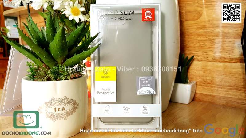 Ốp lưng iPhone 7 Plus Baseus Slim Case
