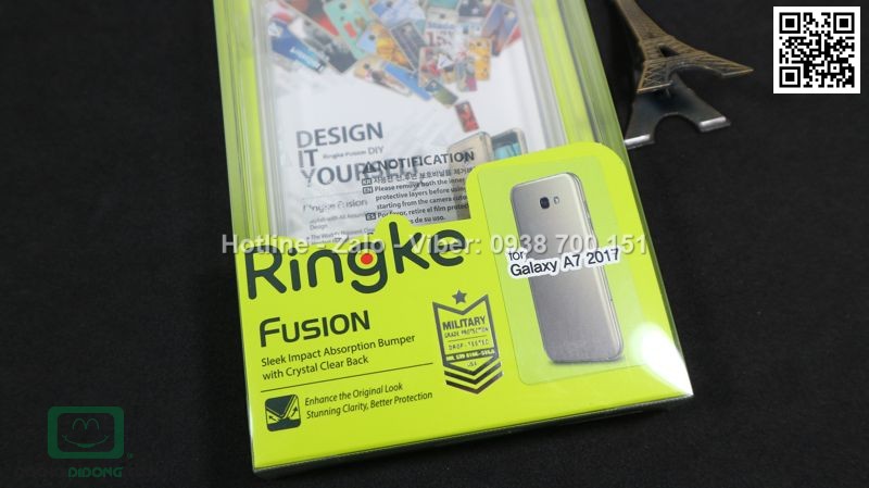 Ốp lưng Samsung Galaxy A7 2017 Ringke Fusion
