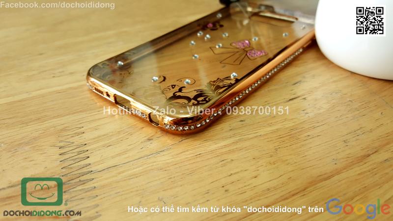 Ốp lưng Samsung Galaxy S6 dẻo trong đính đá