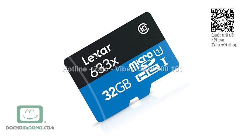 Thẻ nhớ microSD Lexar 32GB Class 10 633x chính hãng