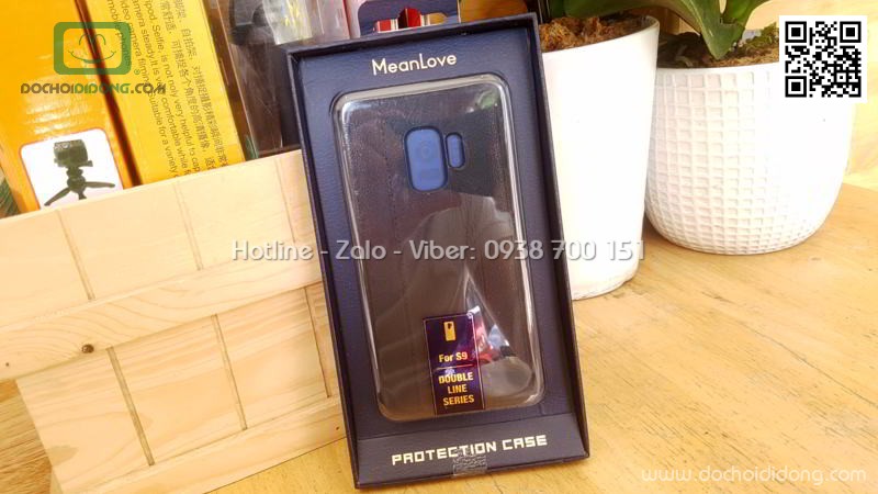 Ốp lưng Samsung S9 Mean Love lưng da chống sốc