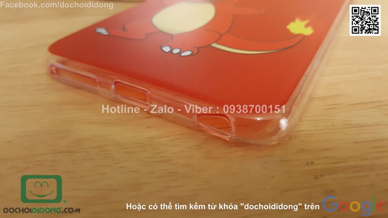 Ốp lưng iPhone 6 6s Plus Pokemon Go dẻo viền trong