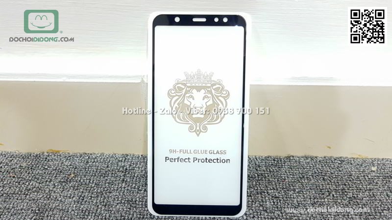 Miếng dán cường lực Samsung A6 Plus 2018 full màn hình Zacase full keo