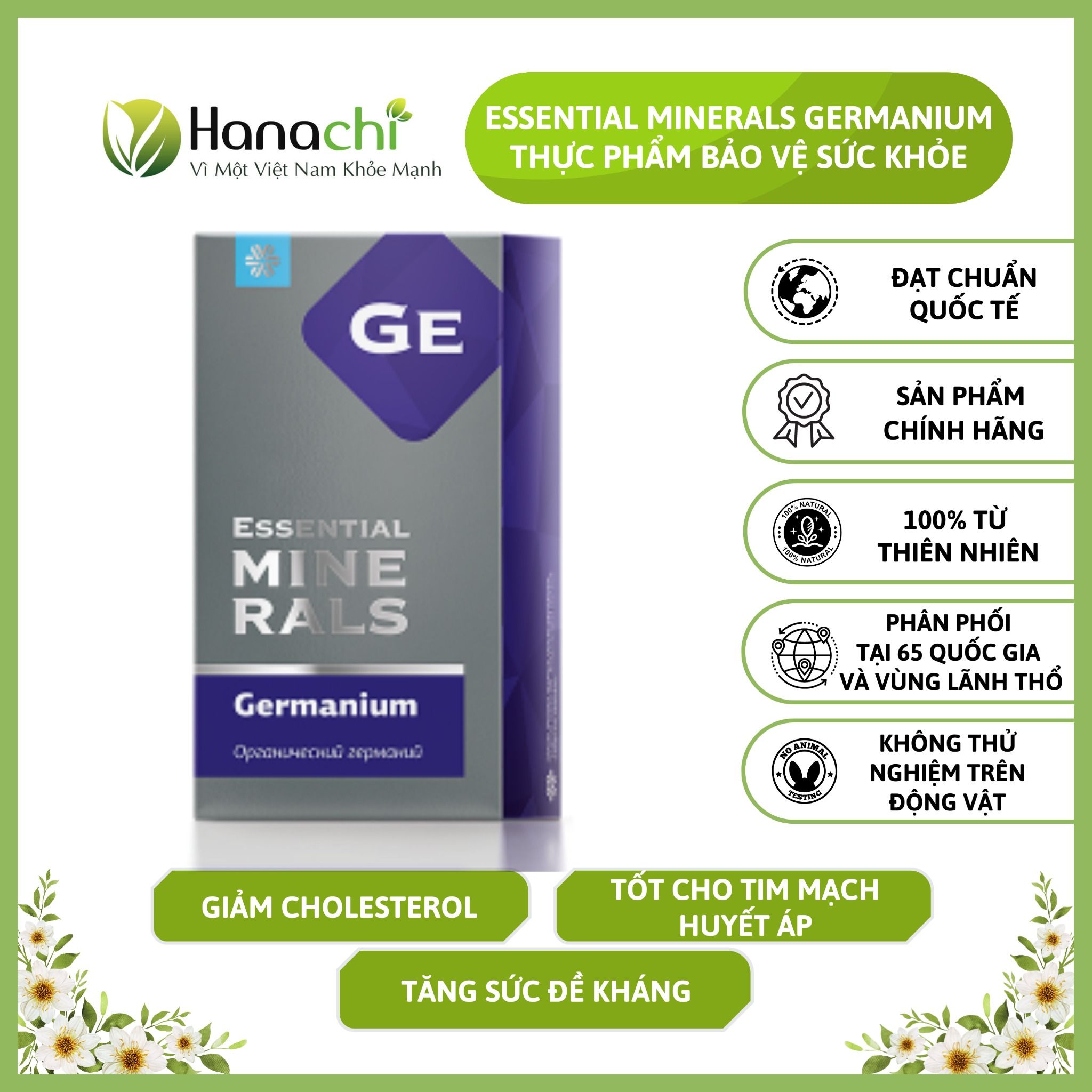 Viên Uống Giảm Cholesterol, Tốt Tim Mạch Essential Minerals Germanium ...