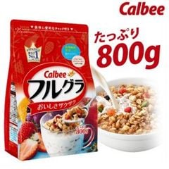 Ngũ cốc Calbee - ngũ cốc trái cây sấy khô 800gr Nhật Bản