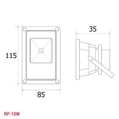  LED Pha 10W (Ánh Sáng Vàng) 