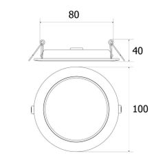  LED Downlight RD100 5W (Ánh Sáng Vàng) 