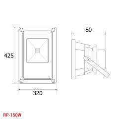  LED Pha 150W (Ánh Sáng Vàng) 