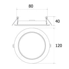  LED Downlight RD118 7W (Ánh Sáng Vàng) 