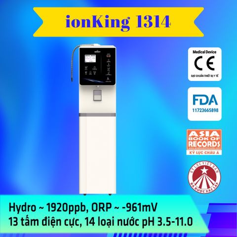 iOnKing 1314 - The Newest Alkaline Ionized Water Purifier Model – With Smart Heating and Cold Water Functions
