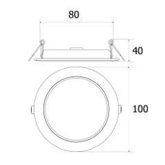  LED Downlight RD100 5W (Ánh Sáng Trắng) 