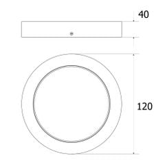  LED Panel Nổi RSR120 6W (Ánh Sáng Trắng) 