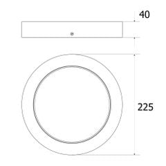  LED Panel Nổi RSR225 18W (Ánh Sáng Trắng) 