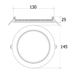  LED Panel Mỏng RUR145 9W (Ánh Sáng Trắng) 